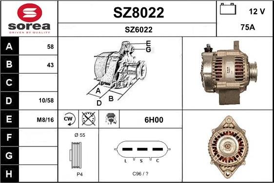 SNRA SZ8022 - Alternator www.molydon.hr