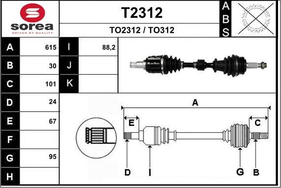 SNRA T2312 - Pogonska osovina www.molydon.hr