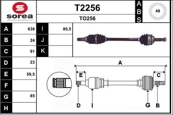 SNRA T2256 - Pogonska osovina www.molydon.hr