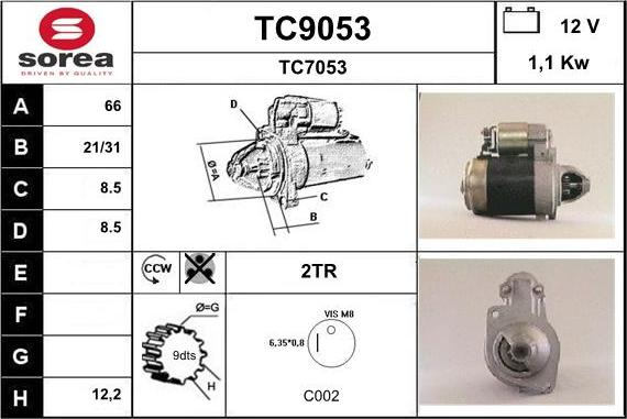 SNRA TC9053 - Starter www.molydon.hr