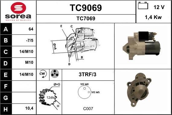 SNRA TC9069 - Starter www.molydon.hr