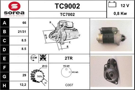 SNRA TC9002 - Starter www.molydon.hr