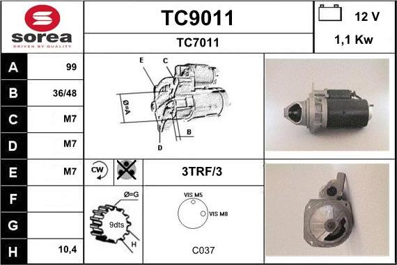 SNRA TC9011 - Starter www.molydon.hr