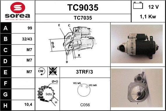 SNRA TC9035 - Starter www.molydon.hr