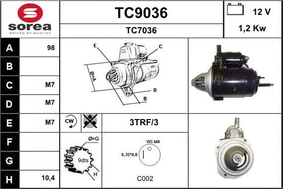 SNRA TC9036 - Starter www.molydon.hr