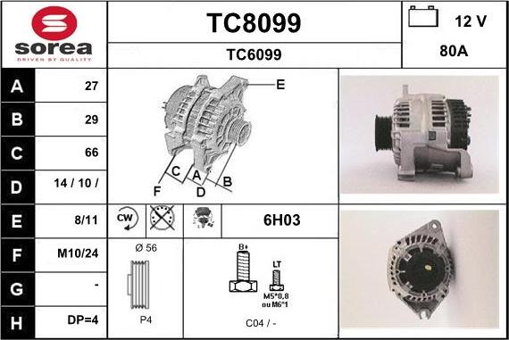 SNRA TC8099 - Alternator www.molydon.hr