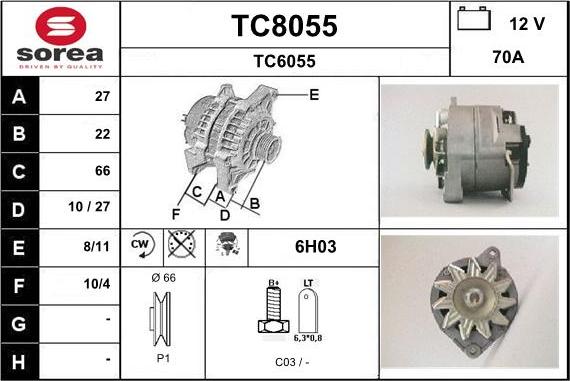 SNRA TC8055 - Alternator www.molydon.hr