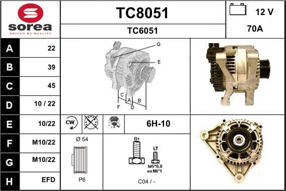 SNRA TC8051 - Alternator www.molydon.hr