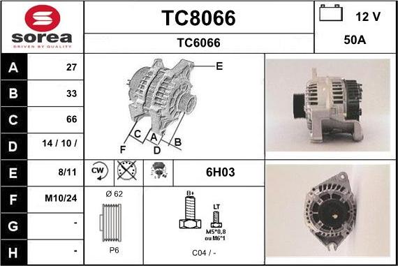 SNRA TC8066 - Alternator www.molydon.hr