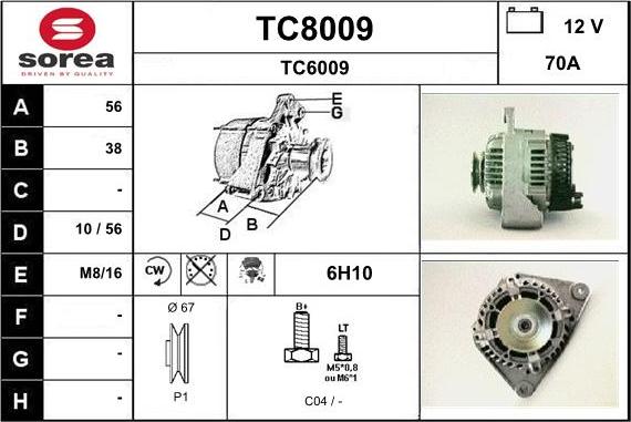 SNRA TC8009 - Alternator www.molydon.hr