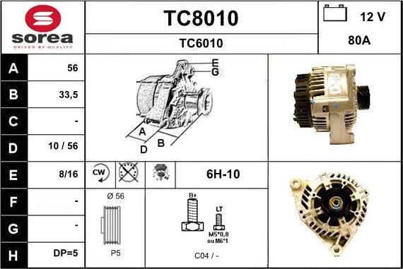 SNRA TC8010 - Alternator www.molydon.hr