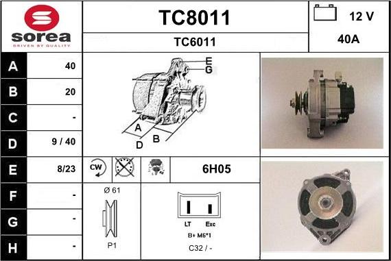 SNRA TC8011 - Alternator www.molydon.hr