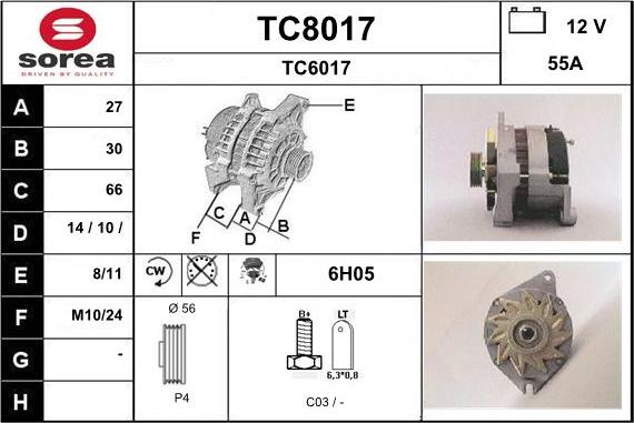 SNRA TC8017 - Alternator www.molydon.hr