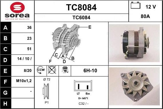 SNRA TC8084 - Alternator www.molydon.hr