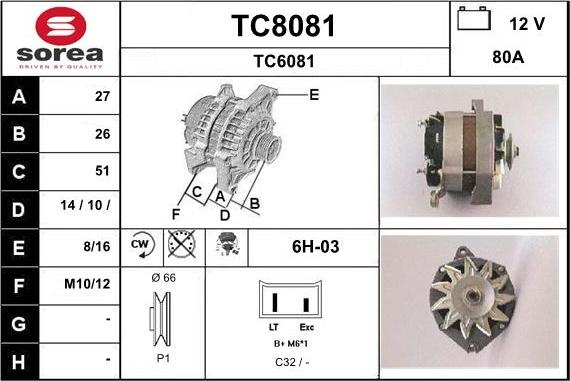 SNRA TC8081 - Alternator www.molydon.hr