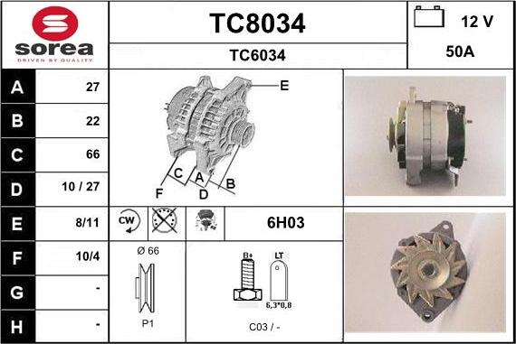 SNRA TC8034 - Alternator www.molydon.hr