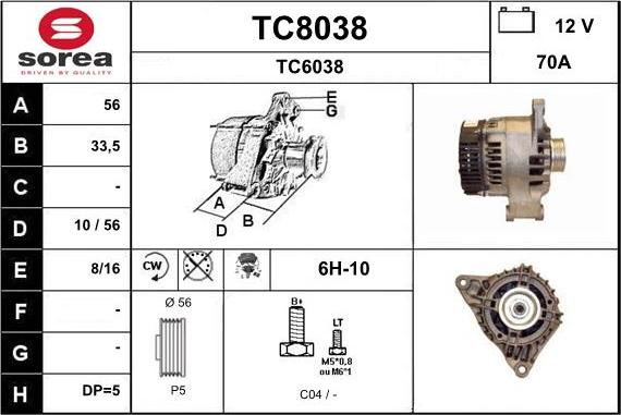 SNRA TC8038 - Alternator www.molydon.hr