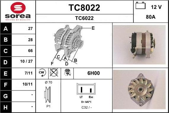 SNRA TC8022 - Alternator www.molydon.hr