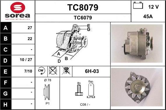 SNRA TC8079 - Alternator www.molydon.hr