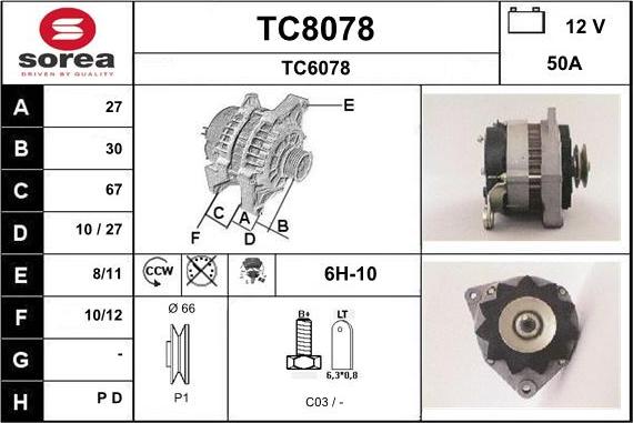 SNRA TC8078 - Alternator www.molydon.hr