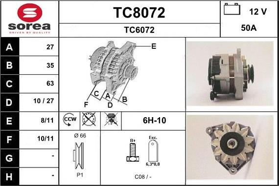 SNRA TC8072 - Alternator www.molydon.hr