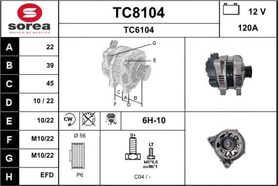 SNRA TC8104 - Alternator www.molydon.hr