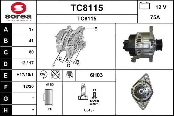 SNRA TC8115 - Alternator www.molydon.hr