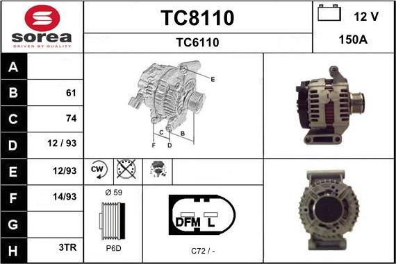 SNRA TC8110 - Alternator www.molydon.hr