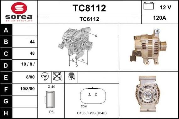 SNRA TC8112 - Alternator www.molydon.hr