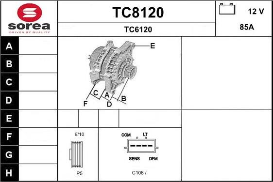 SNRA TC8120 - Alternator www.molydon.hr