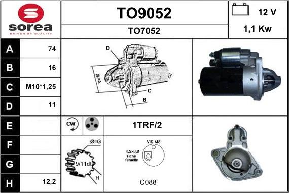 SNRA TO9052 - Starter www.molydon.hr