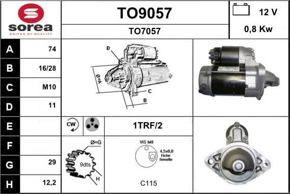 SNRA TO9057 - Starter www.molydon.hr