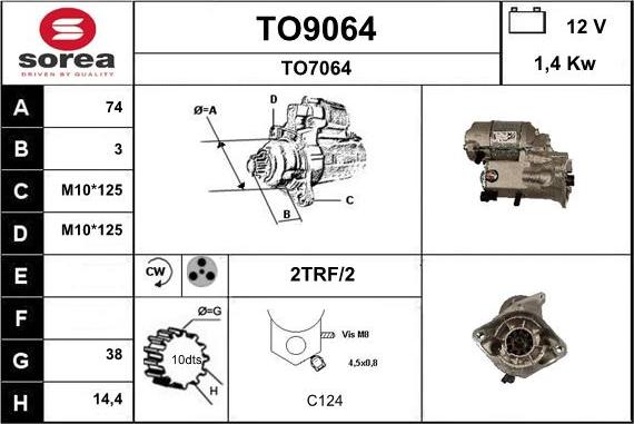 SNRA TO9064 - Starter www.molydon.hr