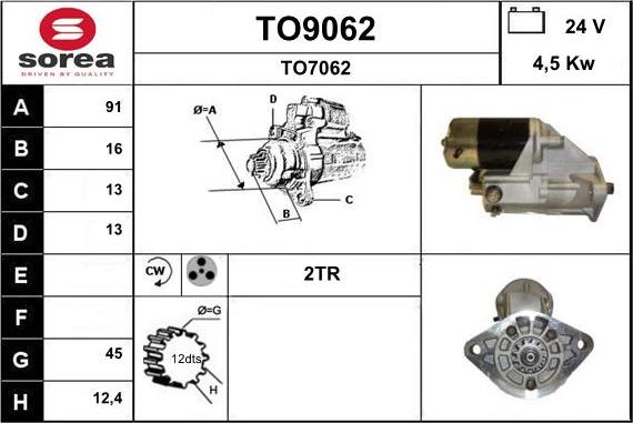 SNRA TO9062 - Starter www.molydon.hr