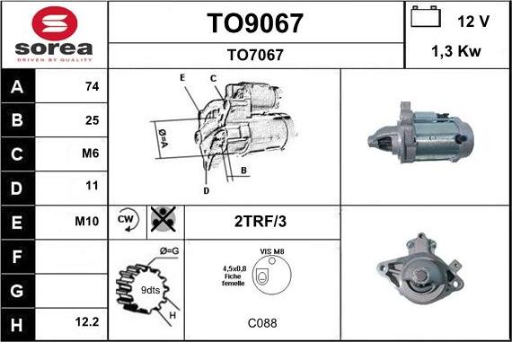 SNRA TO9067 - Starter www.molydon.hr