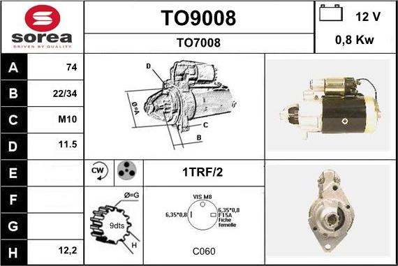 SNRA TO9008 - Starter www.molydon.hr