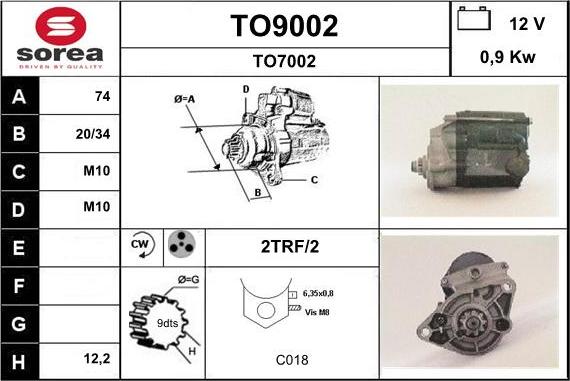 SNRA TO9002 - Starter www.molydon.hr