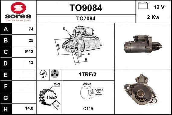 SNRA TO9084 - Starter www.molydon.hr