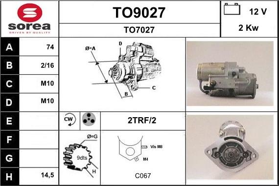 SNRA TO9027 - Starter www.molydon.hr