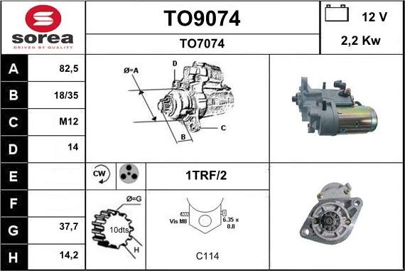 SNRA TO9074 - Starter www.molydon.hr