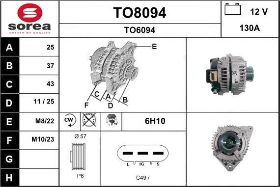 SNRA TO8094 - Alternator www.molydon.hr