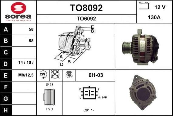 SNRA TO8092 - Alternator www.molydon.hr