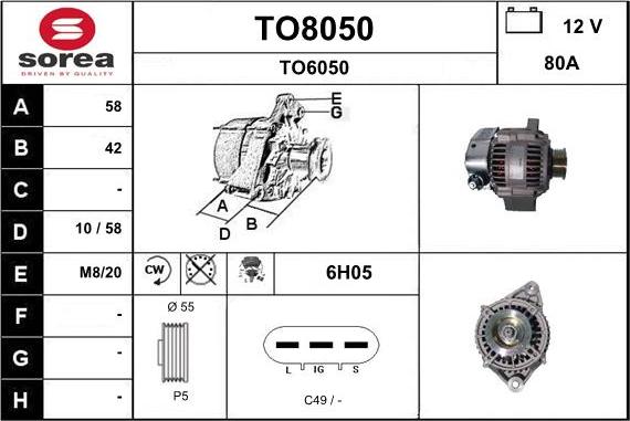 SNRA TO8050 - Alternator www.molydon.hr