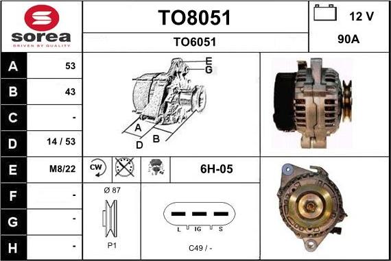 SNRA TO8051 - Alternator www.molydon.hr