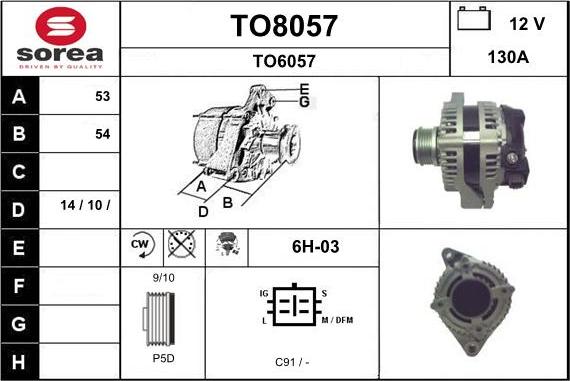 SNRA TO8057 - Alternator www.molydon.hr