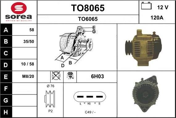 SNRA TO8065 - Alternator www.molydon.hr