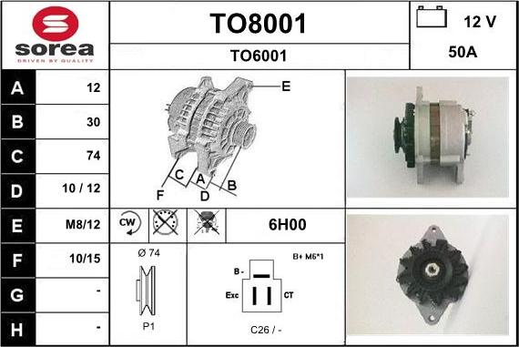 SNRA TO8001 - Alternator www.molydon.hr