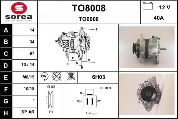 SNRA TO8008 - Alternator www.molydon.hr