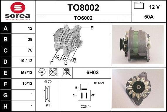 SNRA TO8002 - Alternator www.molydon.hr