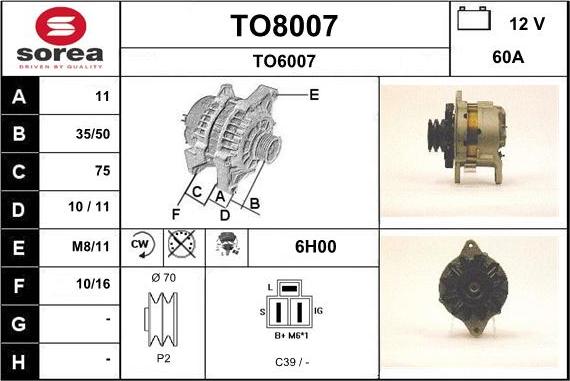 SNRA TO8007 - Alternator www.molydon.hr